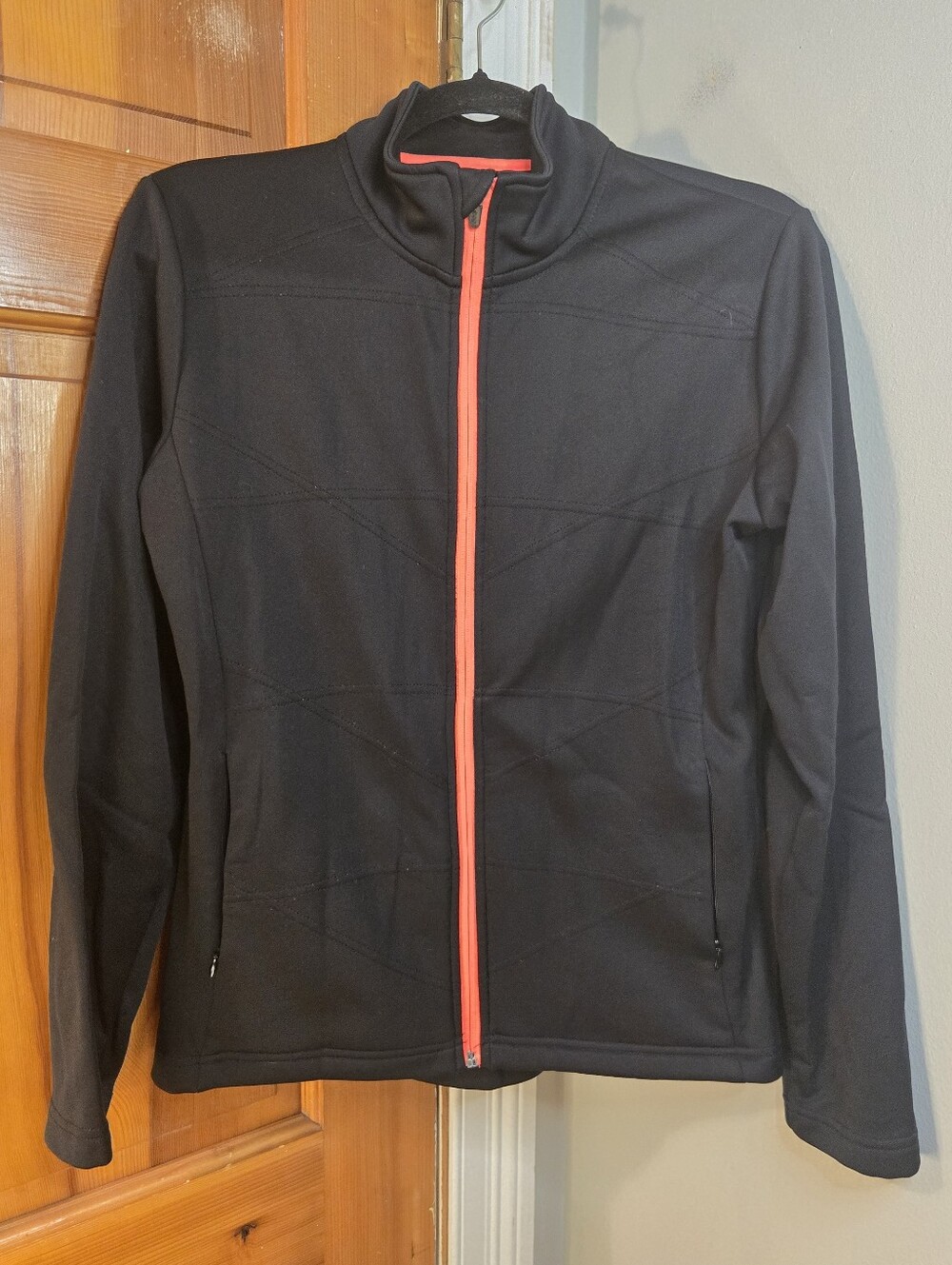 bcg Black Fleece Jacket with Bright Orange Trim